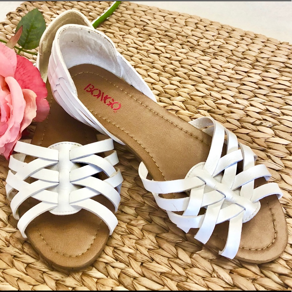 Bongo sandals white size 6